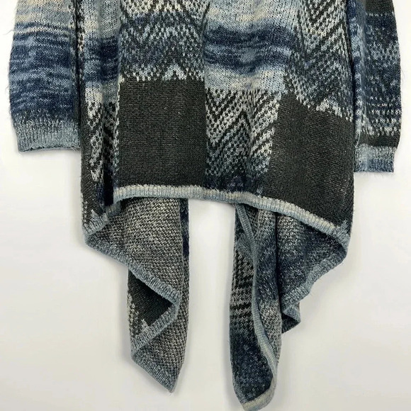 Knox Rose Waterfall Open Front Sweater Cardigan Southwest Boho Size L - Picture 8 of 10